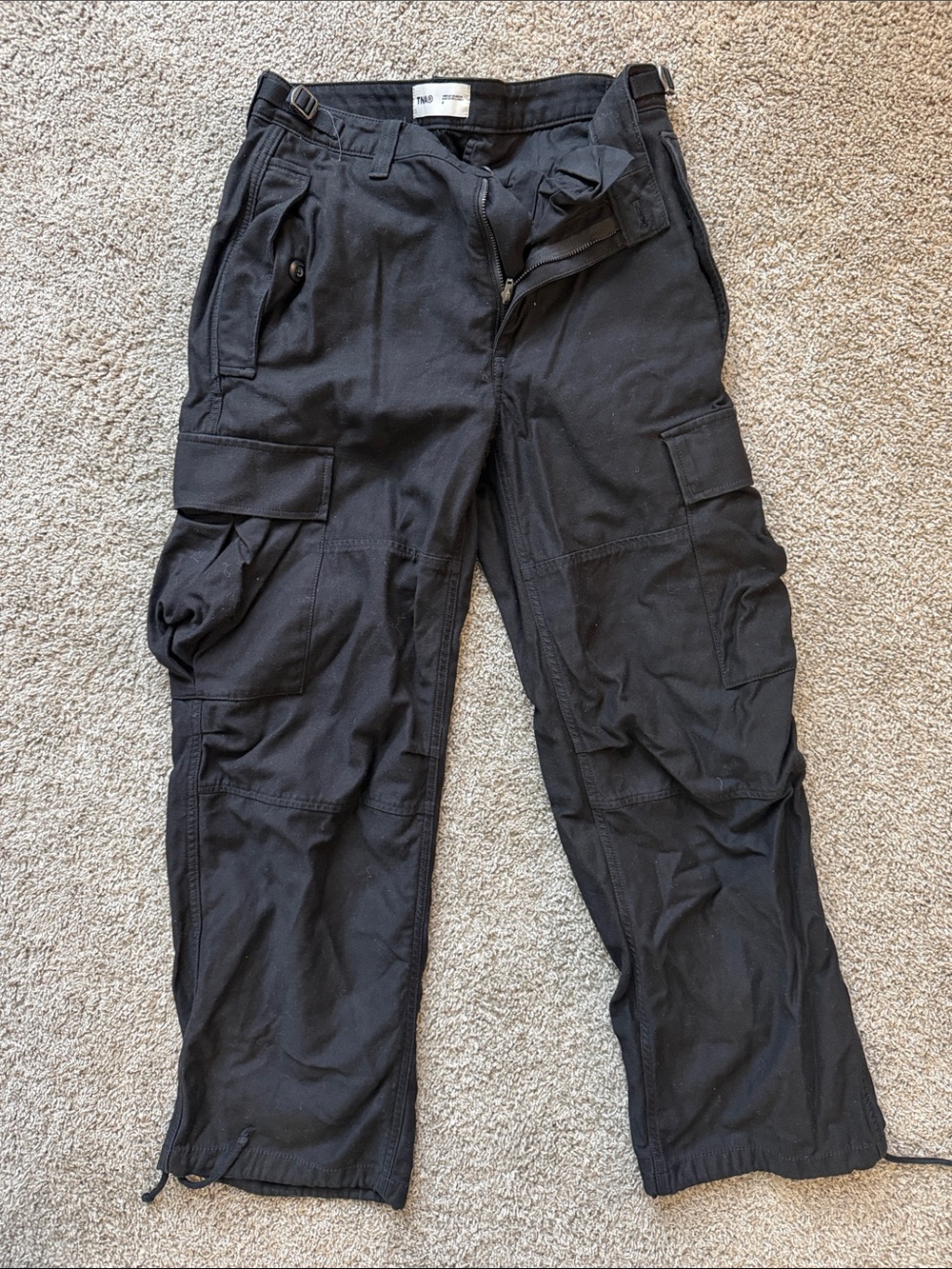 TNA Black Cargo Straight-Leg Utility Pants